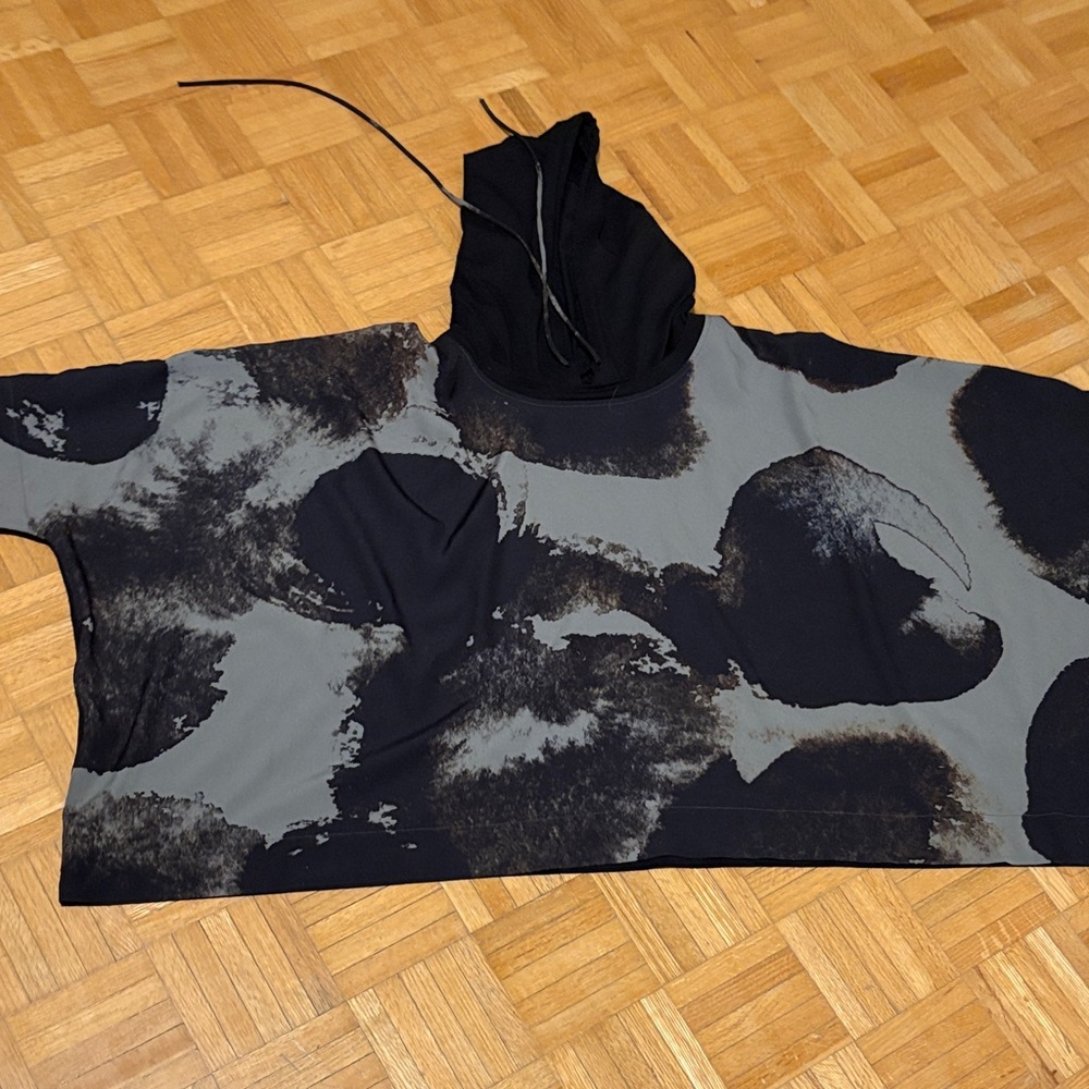 Crea Concept Stylish Black and Gray Women's Top